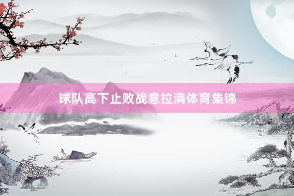 球队高下止败战意拉满体育集锦