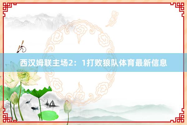 西汉姆联主场2：1打败狼队体育最新信息