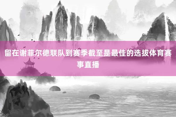 留在谢菲尔德联队到赛季截至是最佳的选拔体育赛事直播