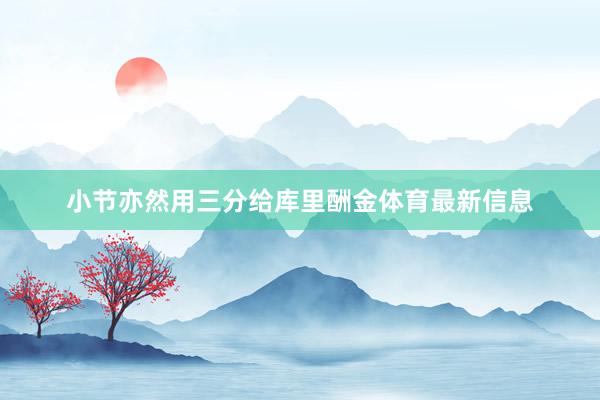小节亦然用三分给库里酬金体育最新信息