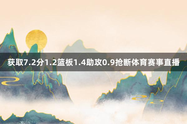 获取7.2分1.2篮板1.4助攻0.9抢断体育赛事直播