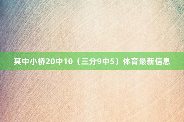 其中小桥20中10（三分9中5）体育最新信息