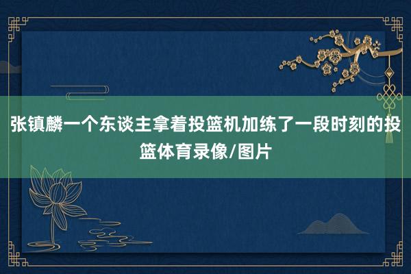 张镇麟一个东谈主拿着投篮机加练了一段时刻的投篮体育录像/图片