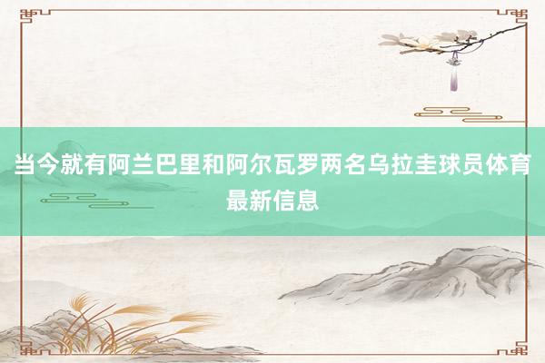 当今就有阿兰巴里和阿尔瓦罗两名乌拉圭球员体育最新信息