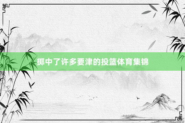 掷中了许多要津的投篮体育集锦