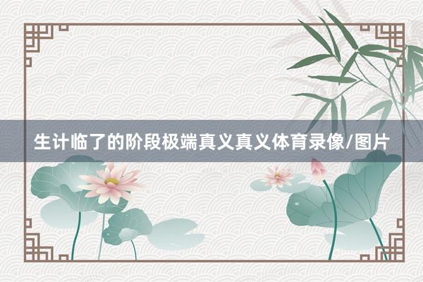 生计临了的阶段极端真义真义体育录像/图片