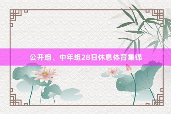 公开组、中年组28日休息体育集锦